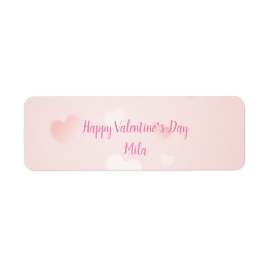 Flaconetiket voor Happy Valentine's Day Water Etiket (Voorkant)