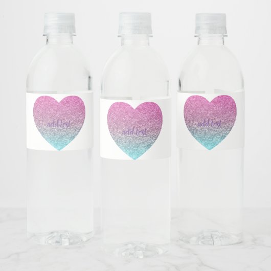 Flaconetiket voor Happy Valentine's Day Water Waterfles Etiket (Flessen)