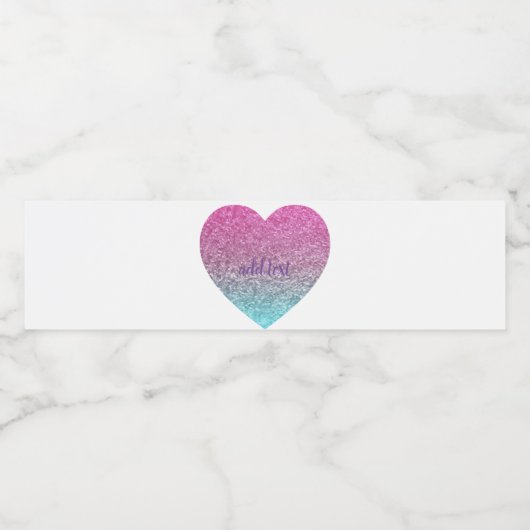 Flaconetiket voor Happy Valentine's Day Water Waterfles Etiket (Enkel label)