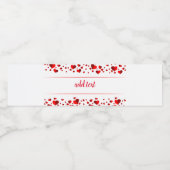 Flaconetiket voor Happy Valentine's Day Water Waterfles Etiket (Enkel label)