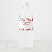 Flaconetiket voor Happy Valentine's Day Water Waterfles Etiket (Voorkant)