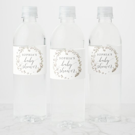 flaconetiketten met Baby showers water Waterfles Etiket (Flessen)