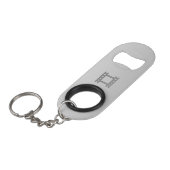 Flaconopener met Sleutelhanger Flessenopener (Voorkant Gekanteld)