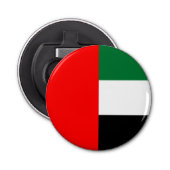 Flaconopener met vlag van de VAE Button Flesopener (Voorkant)