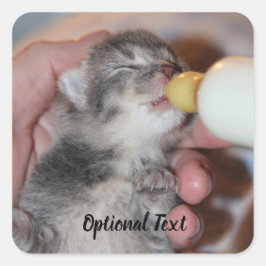 Flaconvoer Newborn Rescue Tablet Kitten Vierkante Sticker
