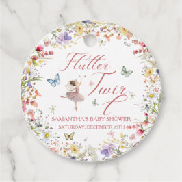 Fladder en Draai Magische Vleugels Baby Shower Bedankjes Labels