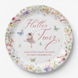 Fladder en Draai Magische Vleugels Baby Shower Papieren Bordje