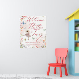 Fladder en Draai Magische Vleugels Baby Shower Poster
