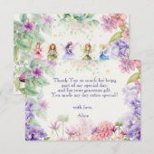 Fladderen en dwarrelen Waterverf verjaardag van de Bedankkaart (Voorkant / Achterkant)