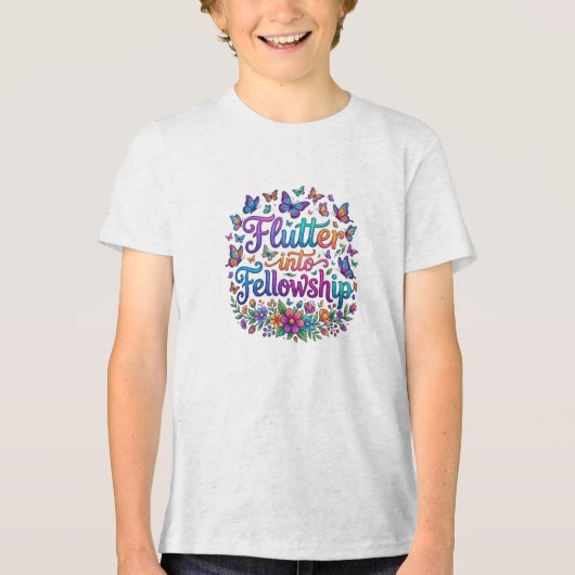Fladderen naar Gemeenschap Tri-Blend Shirt (Voorkant)