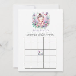 Fladderend de Wereld In Baby Shower Bingo Spel Kaart