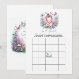 Fladderend de Wereld In Baby Shower Bingo Spel Kaart