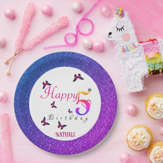 fladderend plezier papieren bordje (Feest)