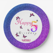 fladderend plezier papieren bordje (Voorkant)