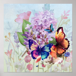 Fladderende Bloesems Poster