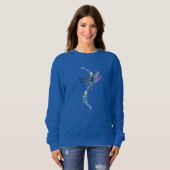 Fladderende Dromen: Libel & Bloemen Sweatshirt (Voorkant volledig)