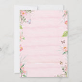 Fladderende en Draaiende Fee Verjaardagsfeest Uitn Kaart (Achterkant)