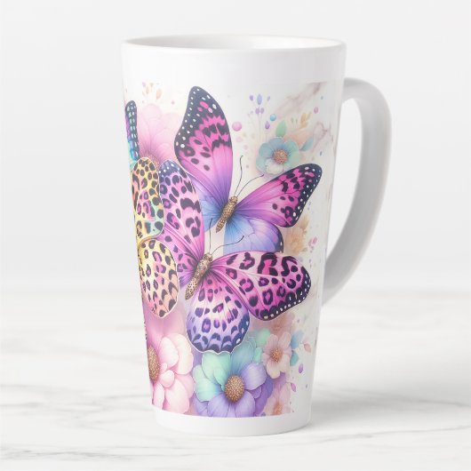 fladderende fantasie latte mok (Rechterhoek)