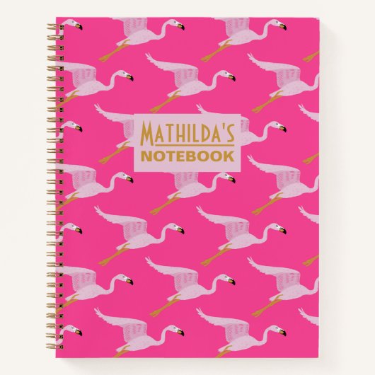 Fladderende Flamingo's Notitieboek (Voorkant)