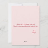 fladderende liefde | Aangepaste tekst en naam Feestdagenkaart (Achterkant)