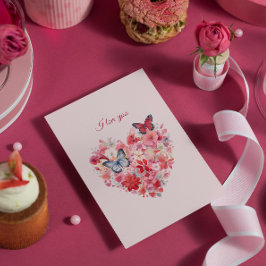 fladderende liefde | Aangepaste tekst en naam Feestdagenkaart