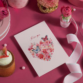 fladderende liefde | Aangepaste tekst en naam Feestdagenkaart