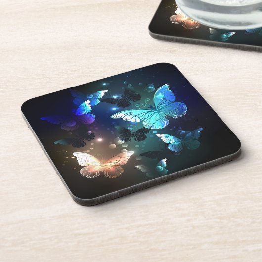 Fladderende Nachtvlinder Bier Onderzetter (Linkerzijde)