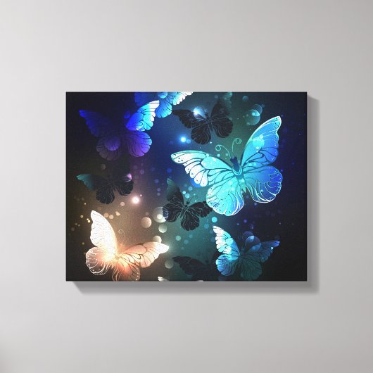 Fladderende Nachtvlinder Canvas Afdruk (Voorkant)