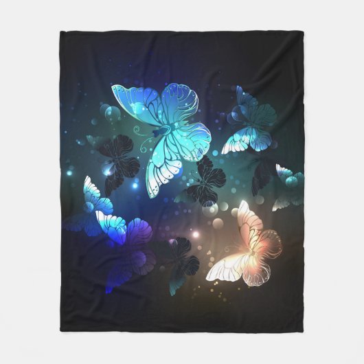 Fladderende Nachtvlinder Fleece Deken (Voorkant)