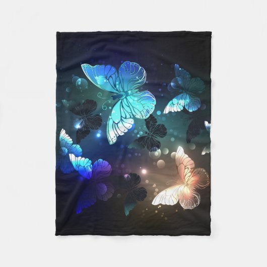 Fladderende Nachtvlinder Fleece Deken (Voorkant)