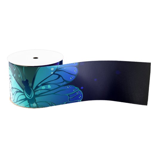 Fladderende Nachtvlinder Grosgrain Lint (Spoel)