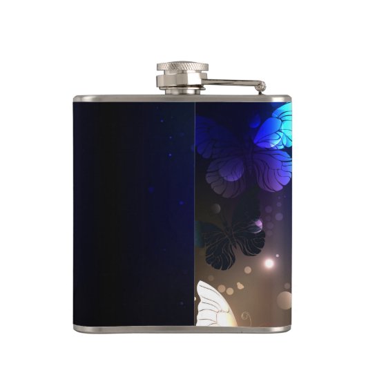 Fladderende Nachtvlinder Heupfles (Achterkant)