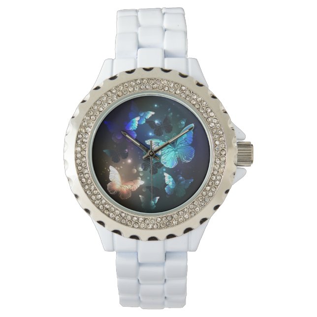 Fladderende Nachtvlinder Horloge (Voorkant)