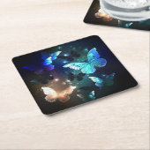 Fladderende Nachtvlinder Kartonnen Onderzetters (Schuin)