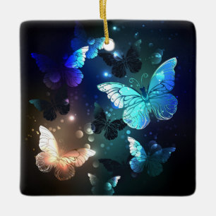 Fladderende Nachtvlinder Keramisch Ornament