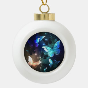 Fladderende Nachtvlinder Keramische Bal Ornament