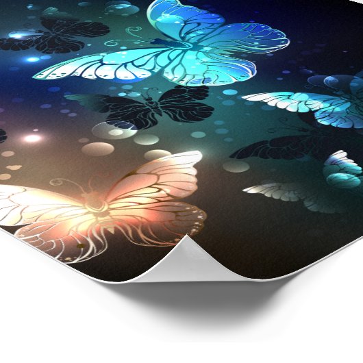 Fladderende Nachtvlinder Poster (Hoek)