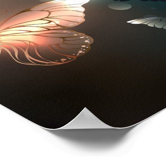 Fladderende Nachtvlinder Poster (Hoek)