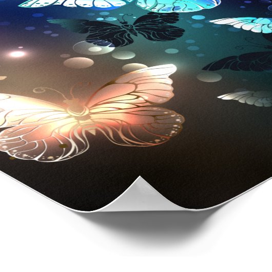 Fladderende Nachtvlinder Poster (Hoek)