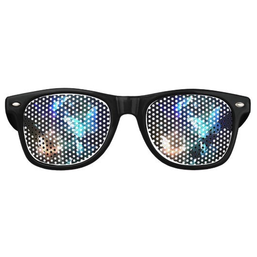 Fladderende Nachtvlinder Retro Zonnebril (Voorkant)