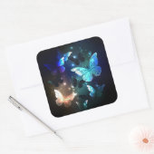 Fladderende Nachtvlinder Vierkante Sticker (Envelop)