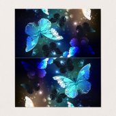 Fladderende Nachtvlinder Visitekaartje (Buitenkant ongevouwen)