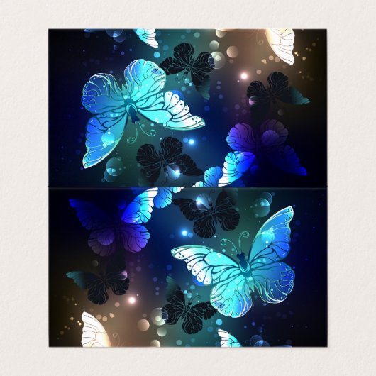 Fladderende Nachtvlinder Visitekaartje (Buitenkant ongevouwen)