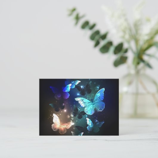 Fladderende Nachtvlinder Visitekaartje (Staand voorkant)