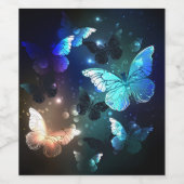 Fladderende Nachtvlinder Wijn Etiket (Enkel label)