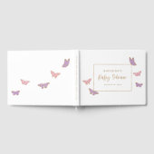  fladderende pastelvlinders Baby shower Gastenboek (Volledig)