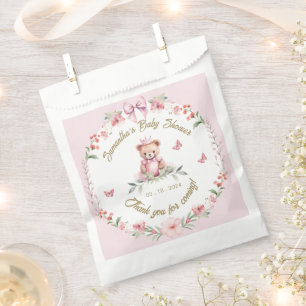 Fladderende Vreugden: Bloemen & Vlinders Baby Bedankzakje