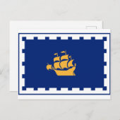 FlaFlag van het Briefkaart van de stad Quebec (Voorkant / Achterkant)