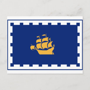 FlaFlag van het Briefkaart van de stad Quebec