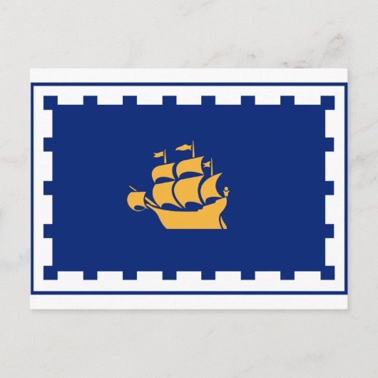 FlaFlag van het Briefkaart van de stad Quebec (Voorkant)